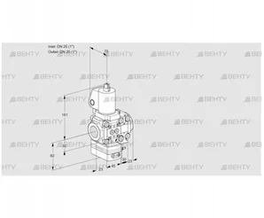 VAG1T25N/25N05GAVQSL/PP/PP (88107850) Газовый клапан с регулятором соотношения Kromschroder