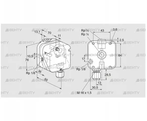 DG 500NG-4 (84447765) Датчик-реле давления газа Kromschroder