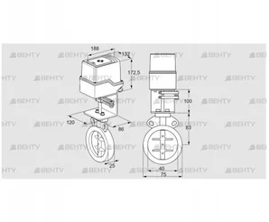 IDR40Z03D450AU/50-60W30TR10 (88303225) Дроссельная заслонка Kromschroder