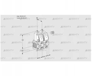 VCS3E50R/50R05FNNWR/PPPP/PPPP (88106129) Сдвоенный газовый клапан Kromschroder