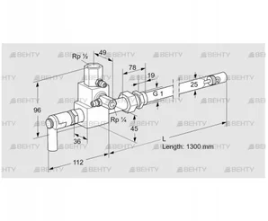 ZMI 25G1300R (84234136) Пилотная горелка Kromschroder