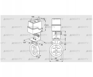 IDR65Z03D350AU/50-60W30TR10 (88303413) Дроссельная заслонка Kromschroder