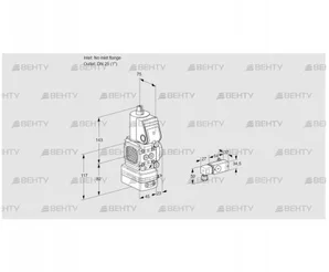 VAD1-/25R/NW-25A (88030767) Газовый клапан с регулятором давления Kromschroder