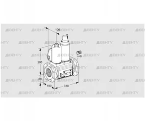 VCS780F05NLWL3E/PPPP/PPPP (88205066) Сдвоенный газовый клапан Kromschroder