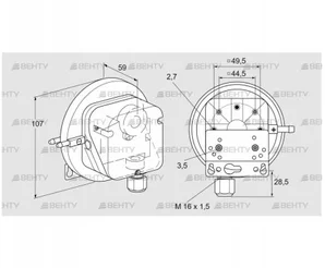 DL 3K-4W (84444609) Датчик-реле давления воздуха Kromschroder