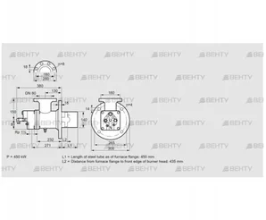 BIO 140KB-450/435-(66)E (84008055) Газовая горелка Kromschroder