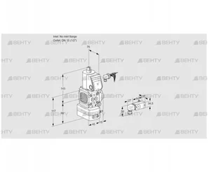 VAD1-/15R/NW-100B (88011890) Газовый клапан с регулятором давления Kromschroder