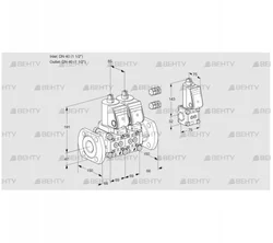 VCS2E40F/40F05NNWGR3/PPPP/BSPP (88105049) Сдвоенный газовый клапан Kromschroder