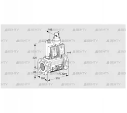 VCS7T80A05NLKGRE/PPVP/PPPP (88206733) Сдвоенный газовый клапан Kromschroder