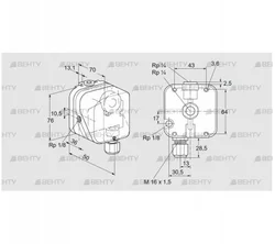 DG 10UG-3 (84447320) Датчик-реле давления газа Kromschroder