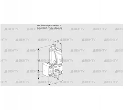 VAS1W0/W25R/NW (88017789) Газовый клапан Kromschroder