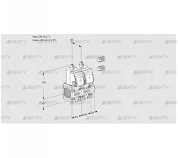 VCS2E25R/40R05FNNWR3/PPPP/PPPP (88101375) Сдвоенный газовый клапан Kromschroder