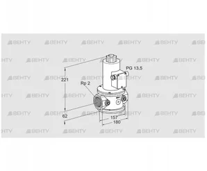 VG 50/39R10NQ33 (85261400) Запорный газовый клапан Kromschroder