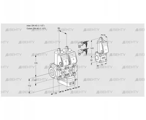 VCG2E40R/40R05NGEWR6/PPPP/PPBS (88100845) Клапан с регулятором соотношения Kromschroder