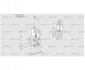 VAS2T25N/25N05NQGR/PP/BS (88104292) Газовый клапан Kromschroder