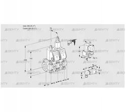 VCS1E25R/25R05NLWR/2-PP/PPZY (88105990) Сдвоенный газовый клапан Kromschroder