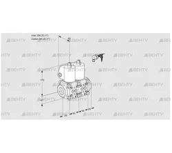 VCS2E25R/25R05NNKL3/PPPP/PPPP (88107297) Сдвоенный газовый клапан Kromschroder