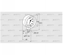 RFM P150TNB100 (03200136) Манометр Kromschroder