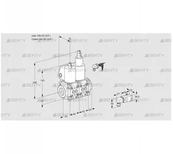 VCS1E20R/20R05NLWL/PPPP/2--3 (88104633) Сдвоенный газовый клапан Kromschroder