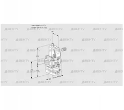 VAD240R/NK-100A (88005854) Газовый клапан с регулятором давления Kromschroder