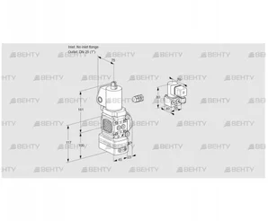 VAV1-/25R/NQSLAK (88014767) Газовый клапан с регулятором соотношения Kromschroder