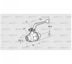 AKT 15R160M (03152357) Запорный кран Kromschroder