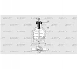 DKR 40Z03F100A (03149278) Дроссельная заслонка Kromschroder