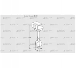 BVHR80W01A (88302703) Дроссельная заслонка Kromschroder