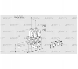 VCG1E15R/15R05NGNWR3/2-PP/PPPP (88101083) Клапан с регулятором соотношения Kromschroder