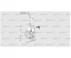 VAS240R/NW (88012088) Газовый клапан Kromschroder