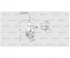 VAS1-/25R/LQ (88003505) Газовый клапан Kromschroder