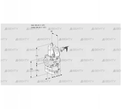 VAD240R/NW-100A (88021777) Газовый клапан с регулятором давления Kromschroder