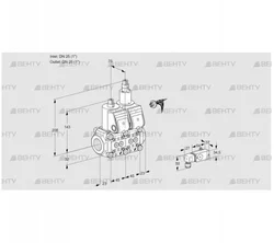 VCS1E25R/25R05NLWR/2-PP/PPPP (88105390) Сдвоенный газовый клапан Kromschroder