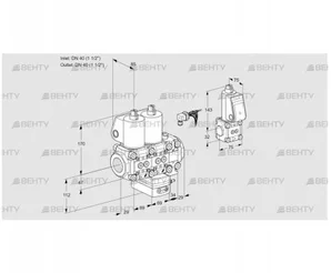 VCH2E40R/40R05NHEVWL/PPBS/PPPP (88106399) Клапан с регулятором расхода Kromschroder