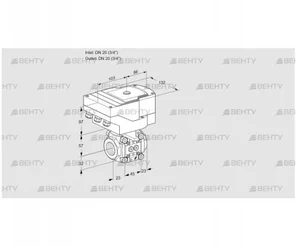 IFC1T20/20N05-15PPPP/20-15Q3E-I (88301680) Регулирующий клапан с сервоприводом Kromschroder